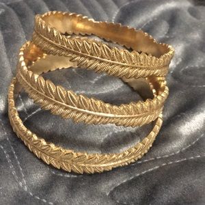 Gold plated bangles